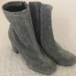 X2b silver shimmer ankle boots